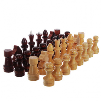 Шахматные фигуры обиходные, 16,5x11x5см, фигуры h44-70мм, d-24мм, в картон.уп.
