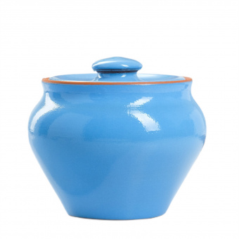 Горшочек под жаркое с крышкой Вятский цвет голубой 0,6л