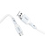 кабель hoco x65, microusb - usb, 2.4 а, 1м, tpe оплетка, белый