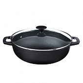 Вок чугун VETTA, d30х8,5см, стеклянная крышка